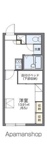 レオパレスエクシール(1K/1階)の間取り写真