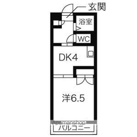 メゾンドマルキーズ(1K/3階)の間取り写真