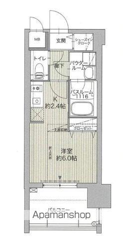 グランフォーレ博多ウォーターフロント(ワンルーム/9階)の間取り写真