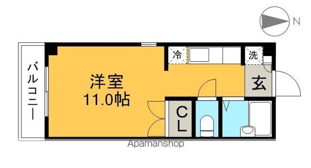 エトワール旭天神(ワンルーム/3階)の間取り写真