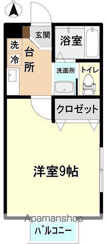 SQUARE COURT(1K/2階)の間取り写真