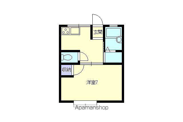 フレンズ長岡Ⅱ(1K/1階)の間取り写真