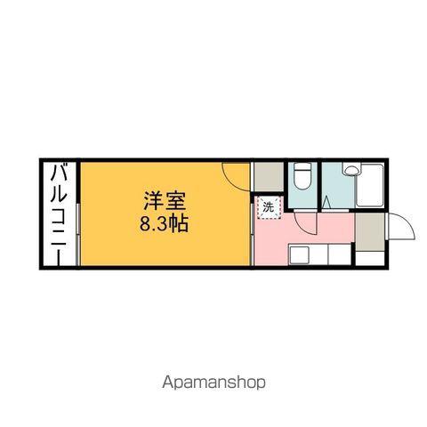 アーバンシティ山手A棟(1K/2階)の間取り写真
