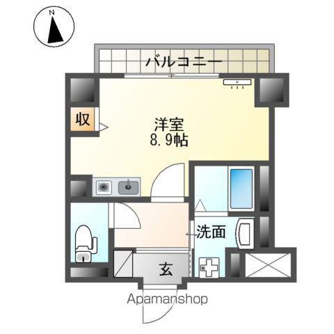 LUX HAKATA(ワンルーム/4階)の間取り写真