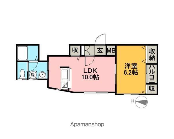 セント・リタⅡ(1LDK/2階)の間取り写真
