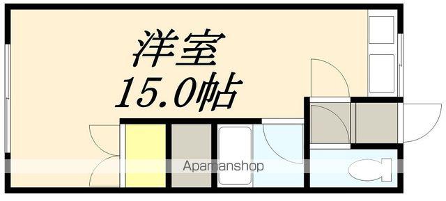 コーポのとや(ワンルーム/3階)の間取り写真