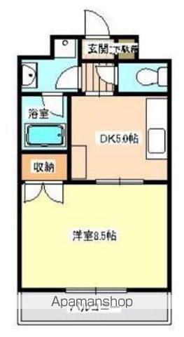 キャッスル水前寺(1DK/3階)の間取り写真