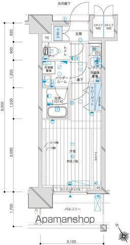 メインステージ駒込ラ・ヴェール(1K/3階)の間取り写真