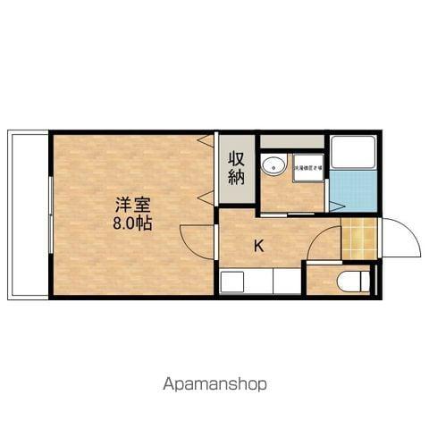 サンメゾン(1K/1階)の間取り写真