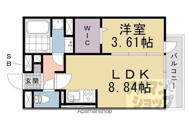 メルヴェーユ(1LDK/2階)の間取り写真