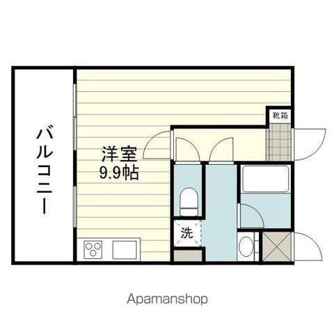 ESPACE DU COEUR(ワンルーム/2階)の間取り写真