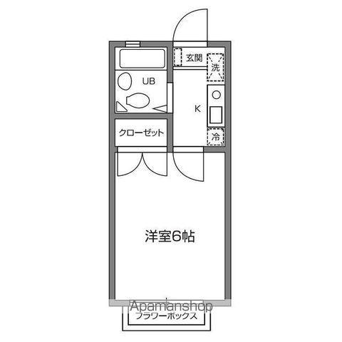 オヴュレンス烏山(1K/1階)の間取り写真