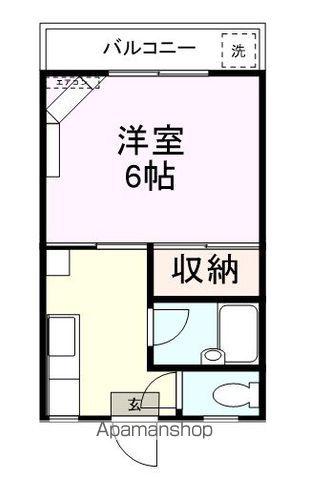 ライオンハイツ(1K/2階)の間取り写真