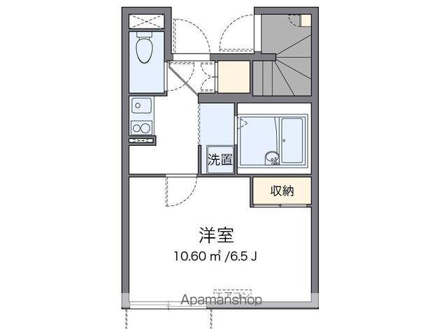 レオパレスKMY郡山(1K/1階)の間取り写真