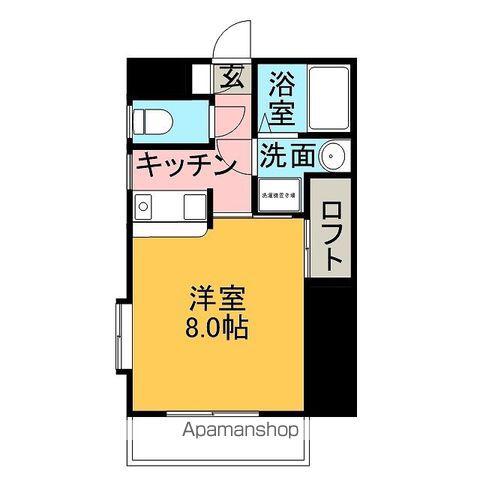 プログレスーN(1K/3階)の間取り写真