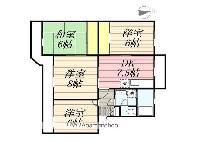 サンライフ小郡パークタウン G(4DK/4階)の間取り写真