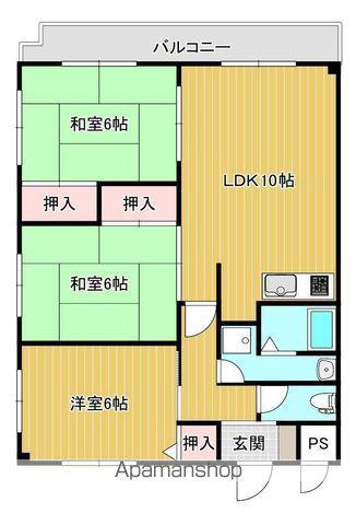 シャトーヴィオレ(3LDK/2階)の間取り写真