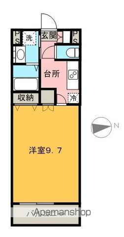 プラッツ(1K/2階)の間取り写真