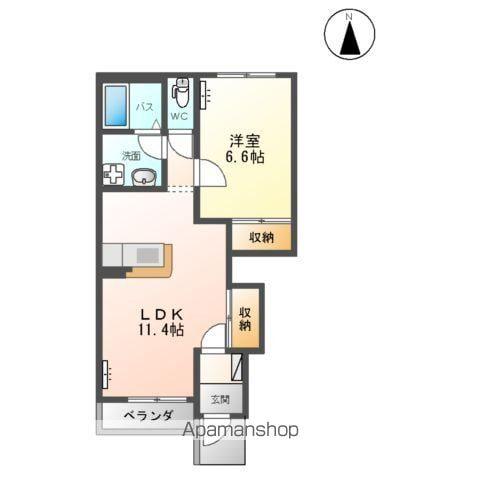 クラシス(1LDK/1階)の間取り写真
