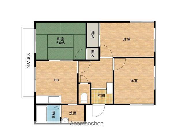 フレグランス高松(3K/1階)の間取り写真