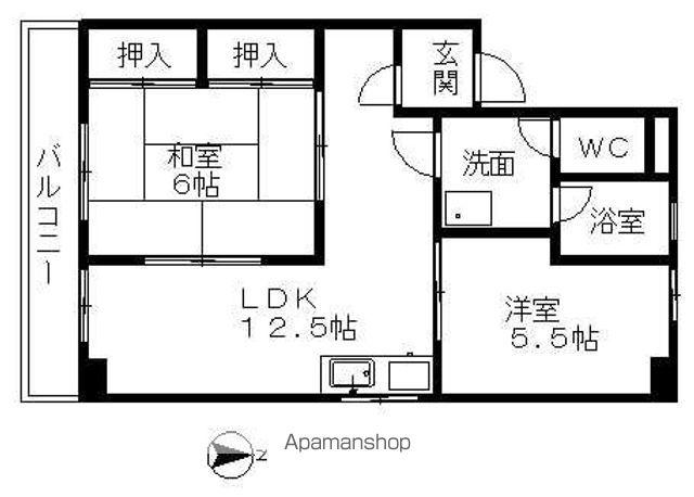 サンシャインハイツ(2LDK/1階)の間取り写真