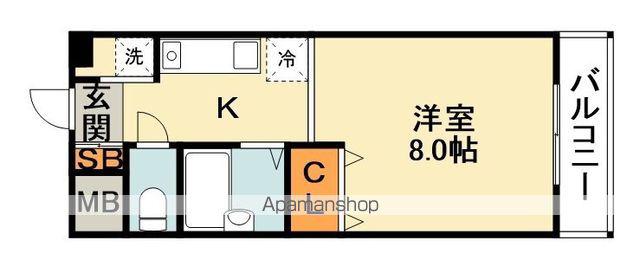 POISSONROUGE(1K/3階)の間取り写真