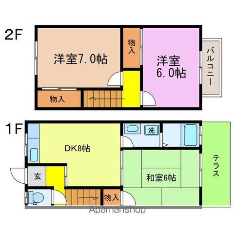 かぎやハイツニシムラ(3DK)の間取り写真