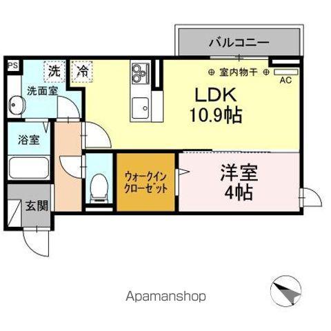 D-ROOM柏崎(1LDK/3階)の間取り写真