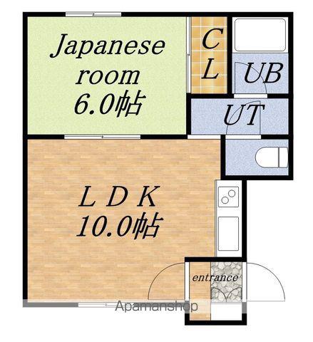 コーポ佐藤(1LDK/2階)の間取り写真