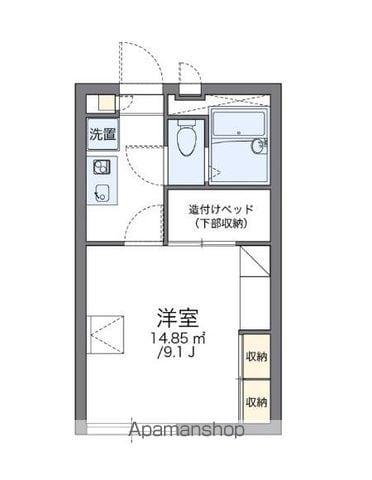 レオパレスグリーンハイツ(1K/1階)の間取り写真