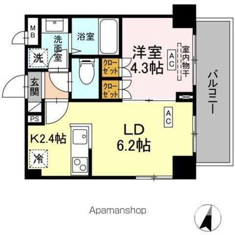 ロイジェント西新井(1LDK/2階)の間取り写真