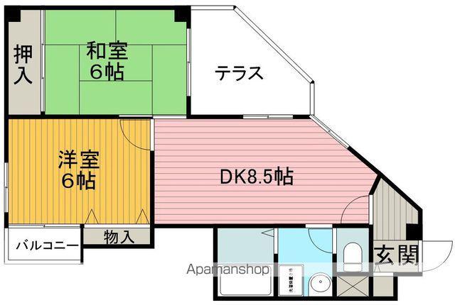 エドケンベルトピア豊中Ⅰ(2DK/1階)の間取り写真