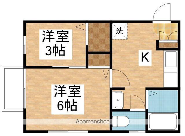 ピジョン(2K/1階)の間取り写真