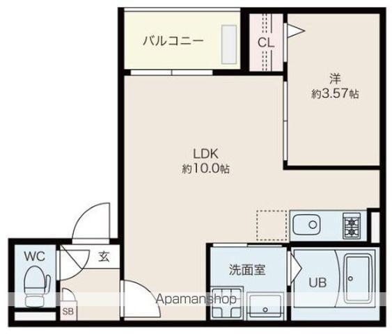 JACK HOMMACHIⅡ(1LDK/1階)の間取り写真