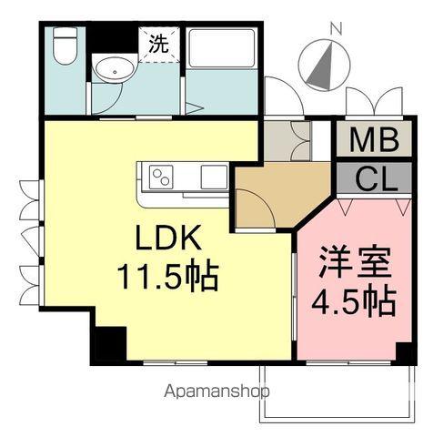 青葉勾当台ビル(1LDK/3階)の間取り写真