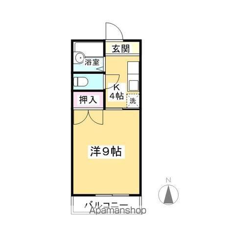 グレイスオダ(1K/2階)の間取り写真