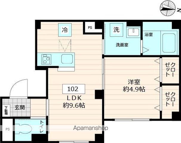 DECORA MORISHITA(1LDK/1階)の間取り写真