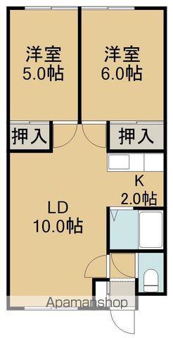龍雲荘(2LDK/1階)の間取り写真