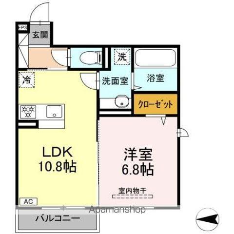 GRAND D-ROOM 吉田(1LDK/2階)の間取り写真