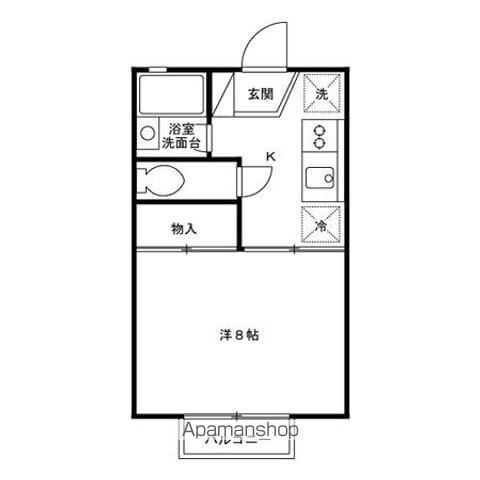 セジュールハイツ(1K/2階)の間取り写真