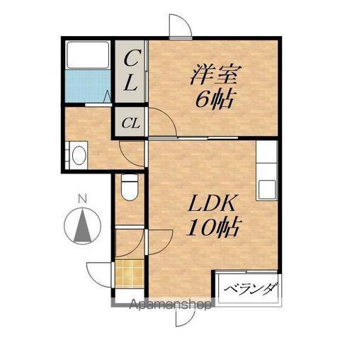 ハイツAKI(1LDK/2階)の間取り写真