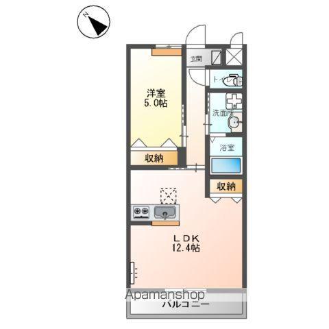 プランドール(1LDK/1階)の間取り写真