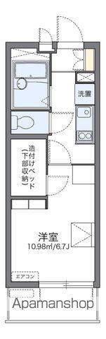レオパレスおおさか御崎Ⅱ(1K/4階)の間取り写真