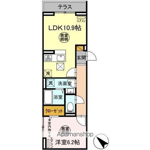 シャトレー(1LDK/1階)の間取り写真