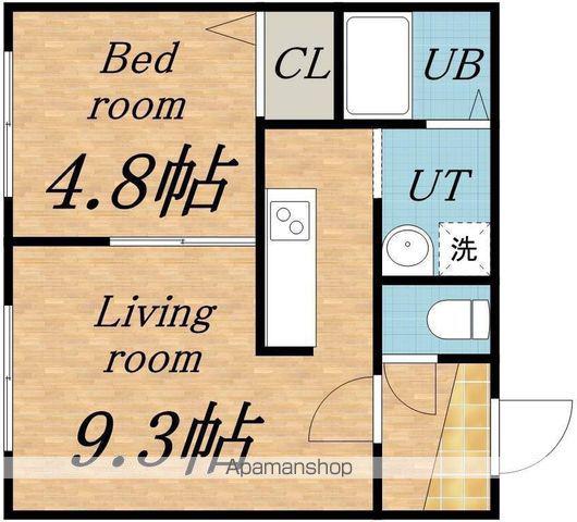 クーデクール北円山(1LDK/4階)の間取り写真