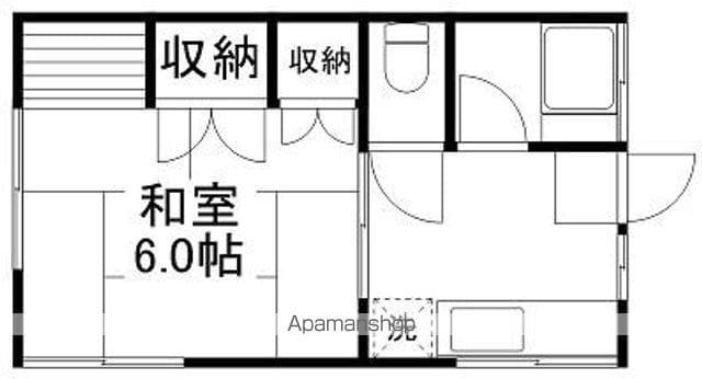 カーサ大山(1K/2階)の間取り写真