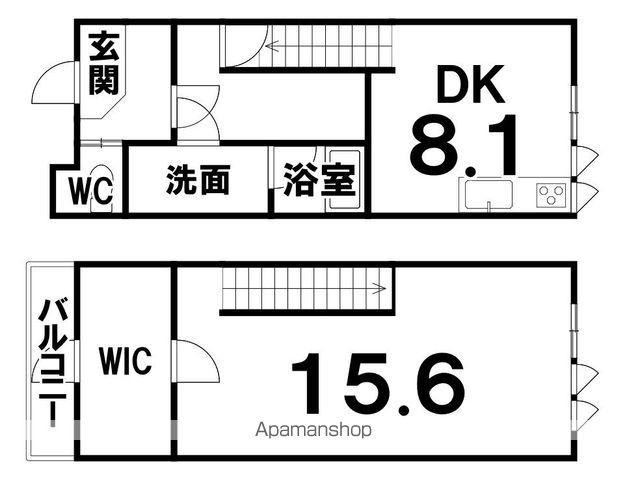スペイス(1DK)の間取り写真