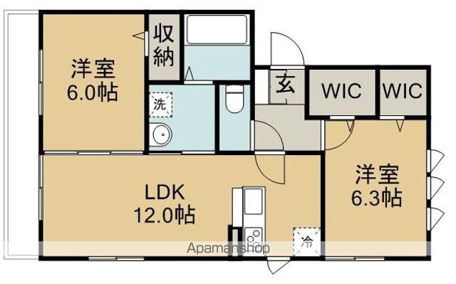 プランドール(2LDK/3階)の間取り写真