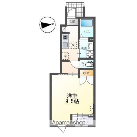 常磐線 佐和駅 徒歩32分 2階建 新築(1K/1階)の間取り写真
