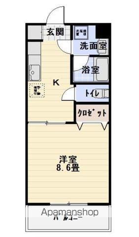プレアマールII(1K/2階)の間取り写真